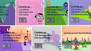 PBS Kids Weekday Schedule Bumper Compilation 2004 WFWATV [upl. by Roxanne441]