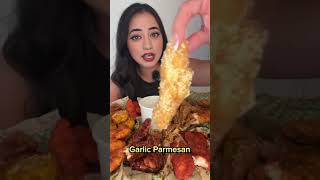 Trying all flavors of Wingstop food trending foodie love shorts wingstop spicy foodlover [upl. by Ataynek]