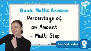 How Do You Find a Percentage of an Amount with Multiple Steps  KS2 Maths Concept for Kids [upl. by Enohpesrep]