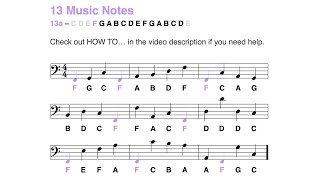 F clef bass clef Learn to read the F note in less than 2 minutes 13 notes  2024 [upl. by Denman]