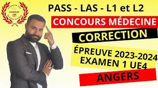 CORRECTION DÉTAILLÉE CONCOURS MÉDECINE  EXAMEN 1  CHIMIE ORGANIQUE  ÉPREUVE 20232024 ANGERS [upl. by Parfitt181]