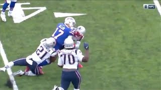 Josh Allen Knocked Out On Huge Hit Vs Patriots 2019 [upl. by Luar26]