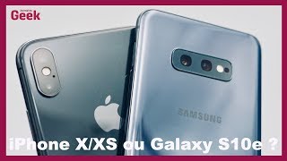 Le Samsung Galaxy S10e dans les mains d’un utilisateur d’iPhone XXS [upl. by Nereids]