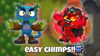 BEAT DARK CASTLE CHIMPS EASY  BTD 6 GUIDE PATCH 383 [upl. by Anec195]