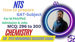 NTS GATSubject Chemistry MCQs 296 to 300 [upl. by Aisek]