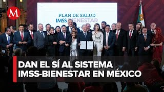 AMLO y gobernadores firman acuerdo nacional para la federalización del IMSSBienestar [upl. by Auoy]