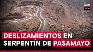 Sismo en Lima Reportan tráfico en serpentín de Pasamayo tras deslizamientos de tierras [upl. by Esdnyl]