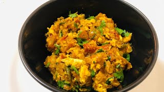 Scrambled Egg Curry  Egg Bhurji Masala Curry  Very Simple Egg Curry [upl. by Yert718]