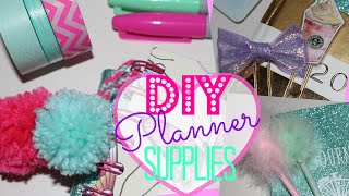 DIY Planner Supplies Bow Paperclips Pom Poms amp Fluffy Pens [upl. by Cordelia439]