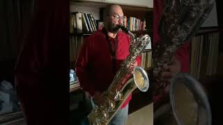 2425 TMEA All State Jazz Audition Etude 1  Swing demonstrated on bari sax [upl. by Nillek261]