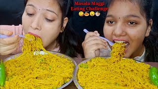 Indian Masala Maggi Noodles Eating Challenge  Sister Edition  Food Challenge  Foodie JD Vlogs [upl. by Bland]