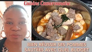 RECETTE DE POMME DE TERRE SAUTÉES A LA VIANDE DÉLICIEUX  BUDGET POUR LE FAIRECUISINE CAMEROUNAISE [upl. by Alaehcim594]