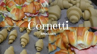 CORNETTI SFOGLIATI SALATI PER BUFFET [upl. by Ainotna]