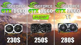 GTX 1660 vs GTX 1660 SUPER vs GTX 1660 Ti Test in 9 Games [upl. by Ahsiled93]