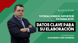 Tutorial sobre el reporte de exógena 2019 datos clave para su elaboración [upl. by Aeikan580]