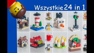 Wszystkie 24 budowle LEGO 40253 Świąteczne Budowanie [upl. by Sarkaria]