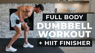 30 Min FULL BODY DUMBBELL WORKOUT at Home  HIIT Finisher [upl. by Hemminger]