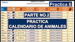 PRACTICA DEL CALENDARIO DE PUBLICACION DE ANIMALES 2DA PARTE [upl. by Statis]