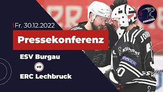 Eisbären TV  Pressekonferenz 30122022 ESV Burgau vs ERC Lechbruck 74 [upl. by Yecnay320]