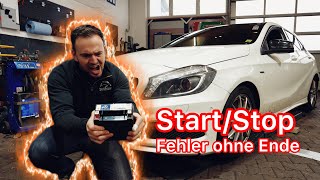 MercedesBenz AKlasse W176 viele Fehler durch STARTSTOP BATTERIE  Stockinger Fahrzeugtechnik [upl. by Ariaet]