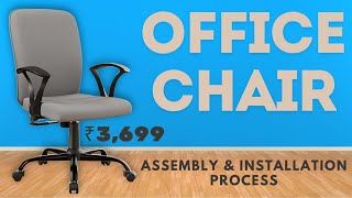 Office Desk Chair with Comfortable amp Spacious Seat Unboxing and Assembling  Rockingtilt Mechanism [upl. by Llohcin]