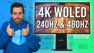 4K 240Hz WOLED Monitor with 480Hz Mode  LG 32GS95UE Review [upl. by Ardnuhsor]