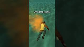 What Happens If GTA Characters Jump into Water After Catching Fire [upl. by Aserehtairam]