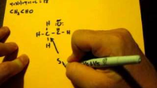 Lewis Dot Structure of CH3CHO ethanal [upl. by Notnyw]