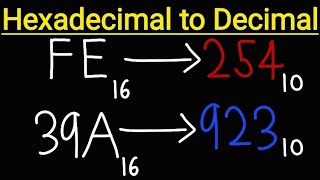 Convert Hexadecimal to Decimal [upl. by Jessica72]