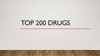 Top 200 Drugs Pronunciation Generic names Brand names [upl. by Iddo558]