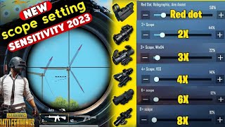 PUBG MOBILEBGMI Scope Sensitivity Settings 2x 3x 4x 6x 8x 2024 😱 New Best Scope Settings in 2024🔥 [upl. by Ecnahc34]