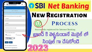 sbi net banking new registration process 2023 in telugu sanjeev btech [upl. by Dnaloy]