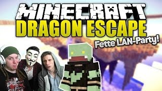 Fette LANPARTY im YouTubeHAUS  Minecraft DRAGON ESCAPE  ungespielt [upl. by Ij]