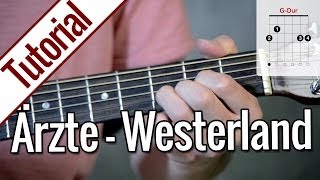 Die Ärzte  Westerland  Gitarren Tutorial Deutsch [upl. by Thia]