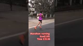 Marathon running in 42195mvideo reels trendingshorts marathon viralvideos army police run [upl. by Pelagi698]