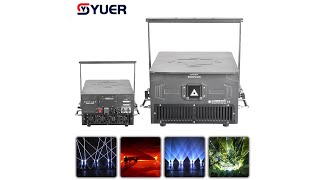 YUER™ Waterproof IP65 20W 30W Beam Pattern Stage Light 3D Animation Projector 50Kpps DMX512 [upl. by Falo]