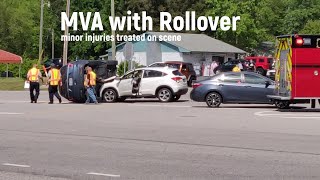 MVA With Rollover  Lesslie FireRescue  SC Highway Patrol  Minor Injuries [upl. by Asirrac6]