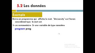 fortran cours 2 éléments de base de Fortran 1ère année sm lmd 2021 22 [upl. by Bodnar24]