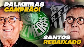 CHEGA AO FIM O BRASILEIRÃO 2023 PALMEIRAS CAMPEÃO E SANTOS CAI PELA 1ª VEZ [upl. by Anyotal]