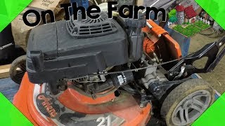 On the Farm Episode 156 REPAIRING a 21 INCH ARIENS LAWN MOWER [upl. by Ientirb]