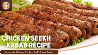 Chicken Seekh Kabab Recipe  Seekh Kabab  Homemade Seekh Kabab Recipe [upl. by Odlavso775]