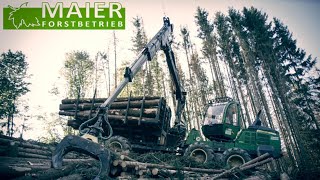 Forstbetrieb Maier  Forstarbeiten  Harvester  Rückezug  Rottne John Deere  Niederbayern [upl. by Nylitsirk349]