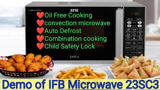 Demo of IFB microwave  23SC3 Working of IFB Microwave oven  Demo of Convection Microwave Oven [upl. by Jenne307]