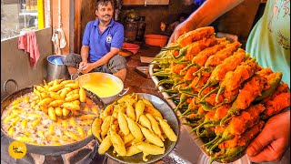 Jodhpur Famous Choudhary Mirchi Vada Making Rs 24 Only l Jodhpur Food Tour [upl. by Cloris]