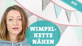 DIY Wimpelkette selber nähen  Girlande machen Nähanleitung [upl. by Matland]