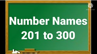 Number Names 201 to 300Number With Spelling 201 to 300Counting Numbers [upl. by Comyns]