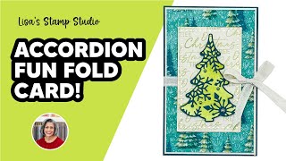 Make a Surprisingly Easy Accordion Fun Fold Card for the Holidays [upl. by Ojeillib]