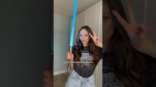 trying my new lightsaber for spinning  star wars • saber spins [upl. by Ociral]