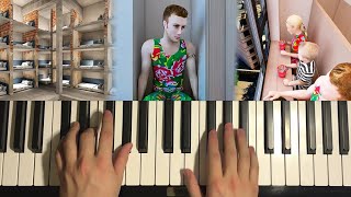 How To Play  Galvanized Square Steel Background Music Piano Tutorial Lesson [upl. by Aihsinyt233]