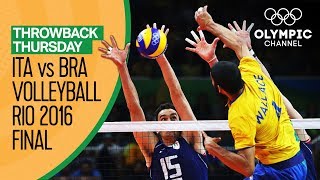 Italy vs Brazil – Mens Volleyball Gold Medal Match at Rio 2016  Throwback Thursday [upl. by Lalat]